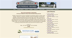 Desktop Screenshot of mocklerfuneralhome.com